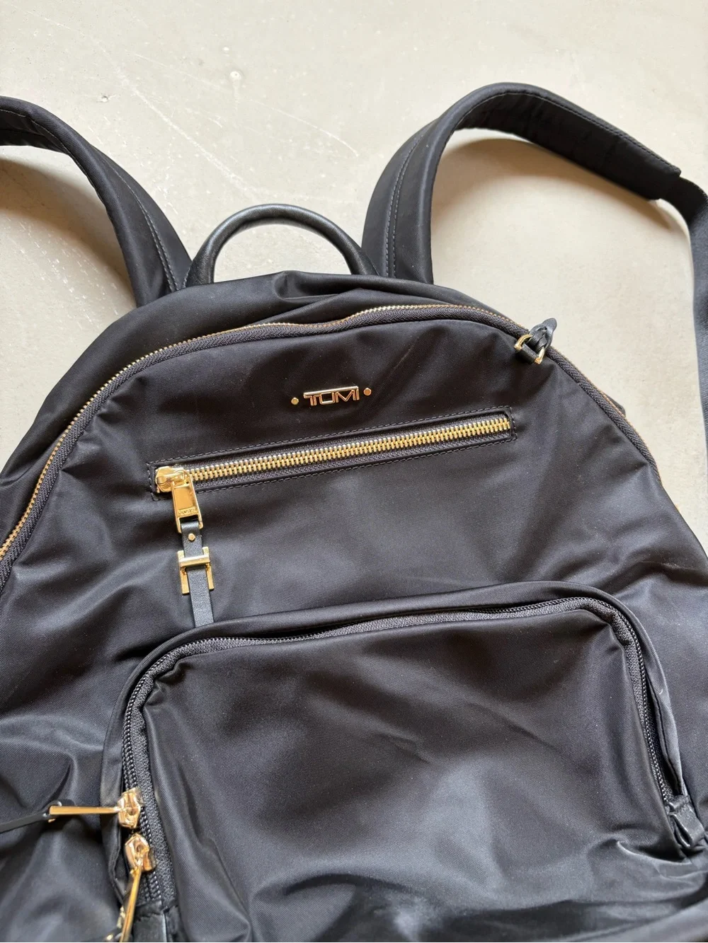 Tumi Black Nylon Medium Travel Backpack